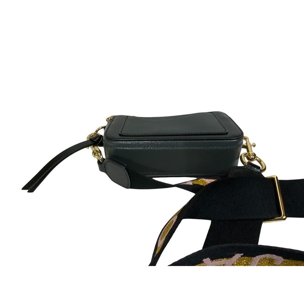 Marc Jacobs Snapshot Crossbody Bag Black White Saffiano Leather Camera Bag